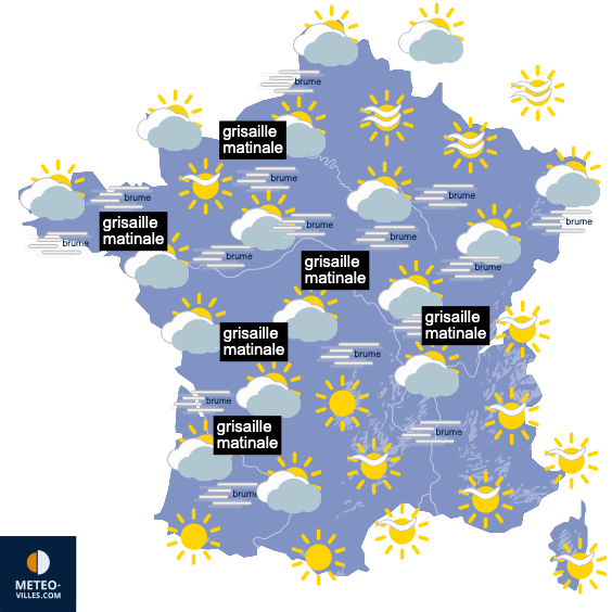 Carte de prévisions du temps du Samedi 31 octobre 2026