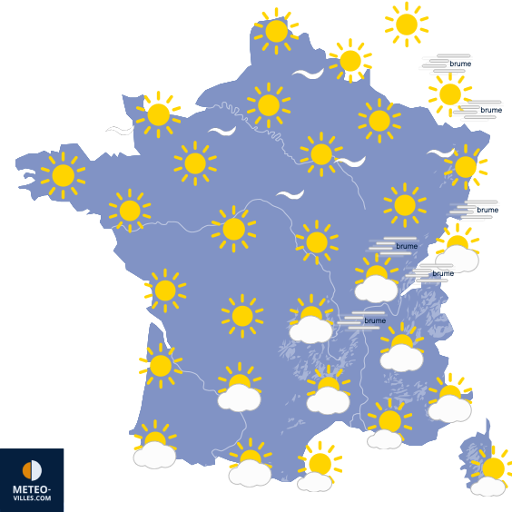 Carte de prévisions du temps du Samedi 31 octobre 2026