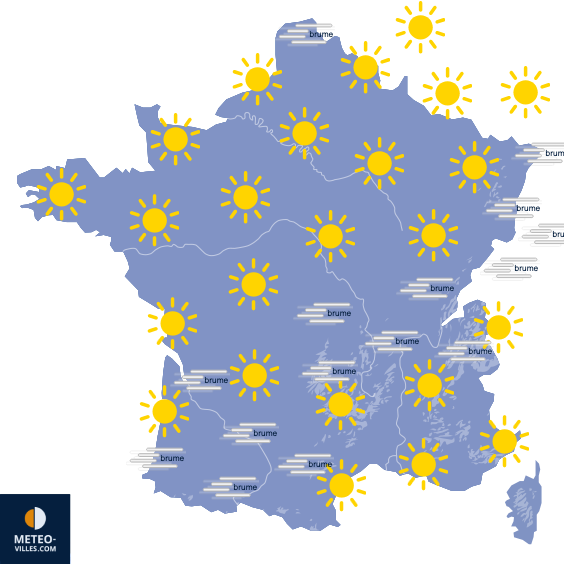 Carte de prévisions du temps du Mercredi 28 octobre 2026