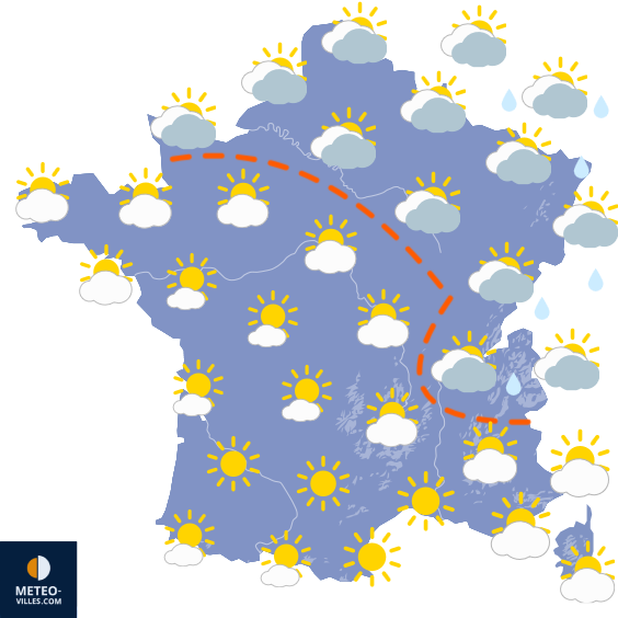 Carte de prévisions du temps du Samedi 24 octobre 2026
