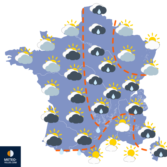 Carte de prévisions du temps du Dimanche 1 novembre 2026