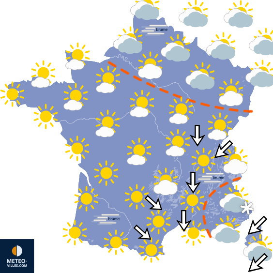 Carte de prévisions du temps du Jeudi 29 octobre 2026
