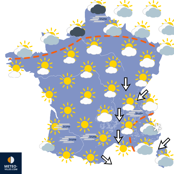 Carte de prévisions du temps du Samedi 31 octobre 2026