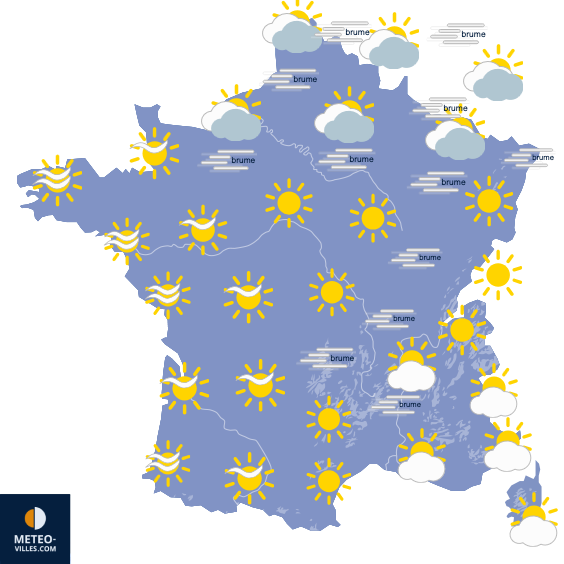 Carte de prévisions du temps du Mardi 27 octobre 2026
