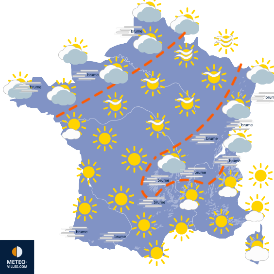Carte de prévisions du temps du Jeudi 29 octobre 2026