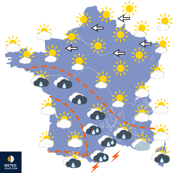 Carte de prévisions du temps du Samedi 31 octobre 2026