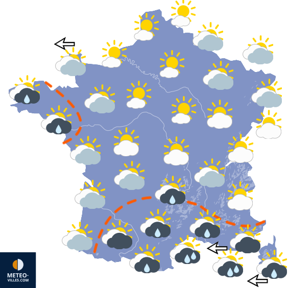 Carte de prévisions du temps du Samedi 31 octobre 2026