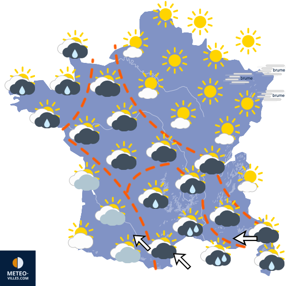 Carte de prévisions du temps du Samedi 31 octobre 2026