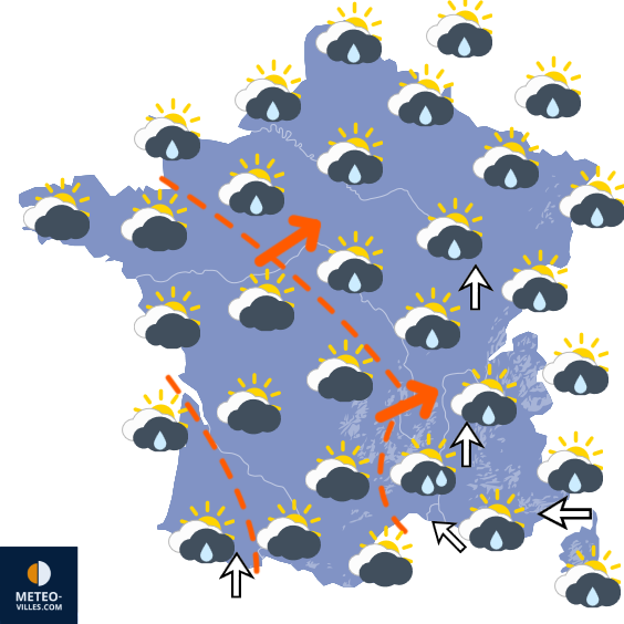 Carte de prévisions du temps du Samedi 31 octobre 2026