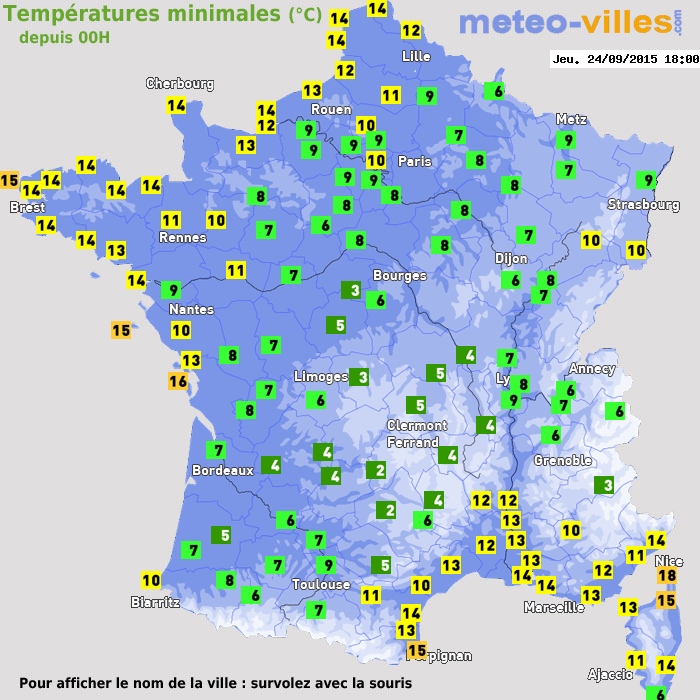 Température minimum pour le 24/09/2015 à 1812