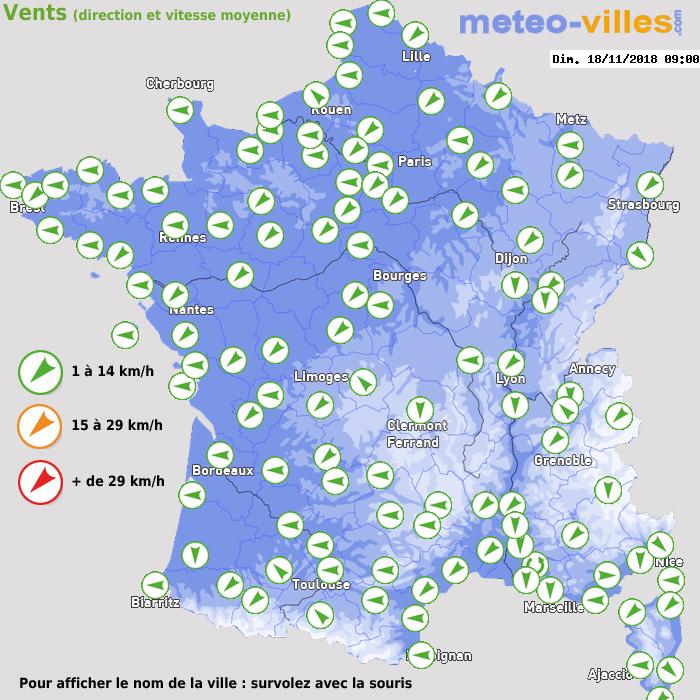 Météo France vent direction