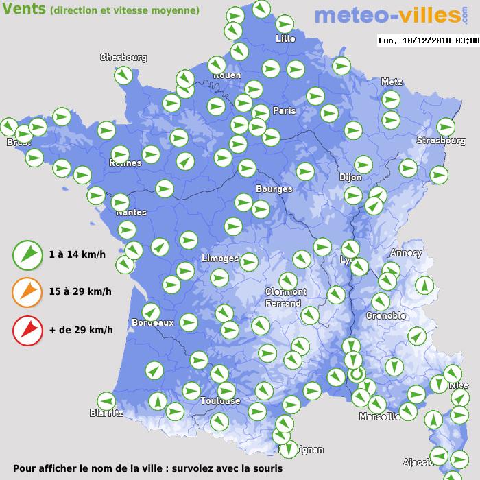 Météo France vent direction
