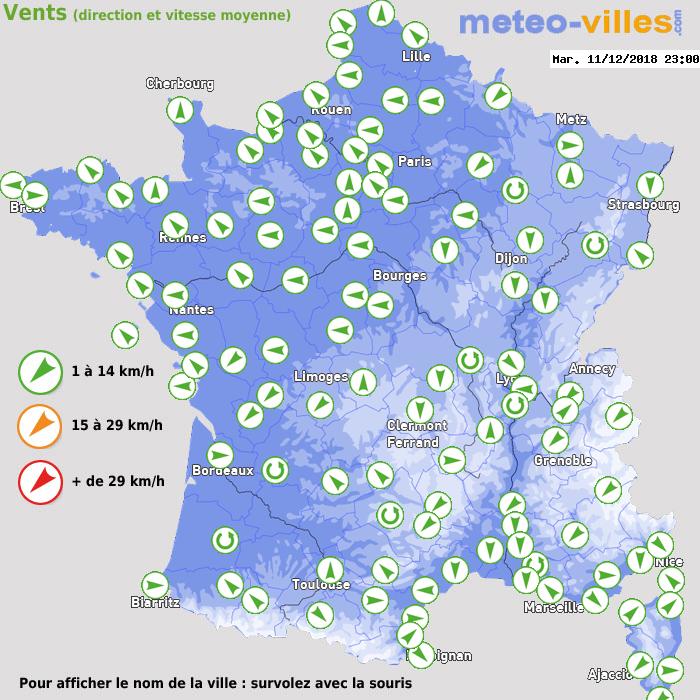 Météo France vent direction