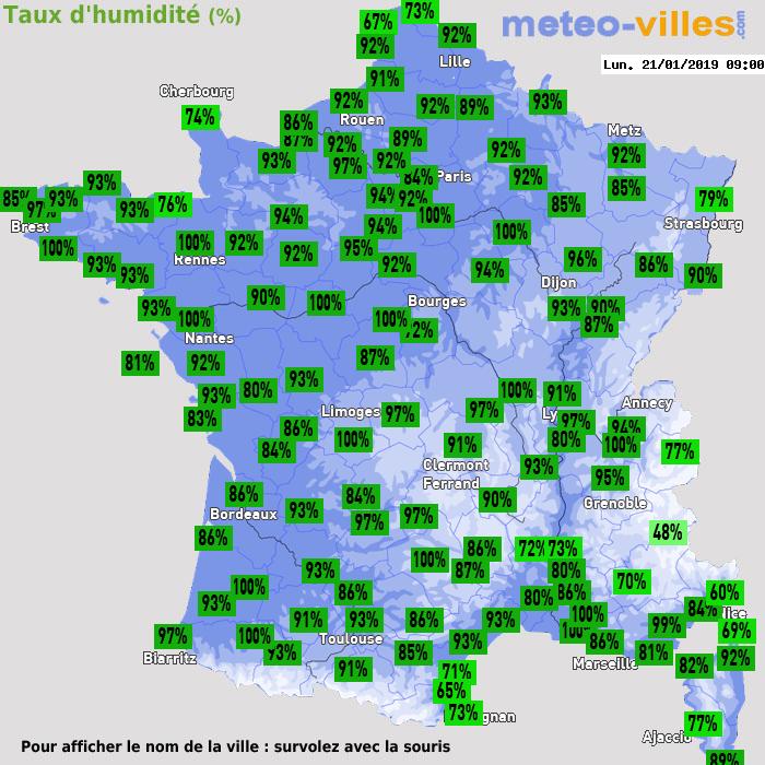 Météo France humidité