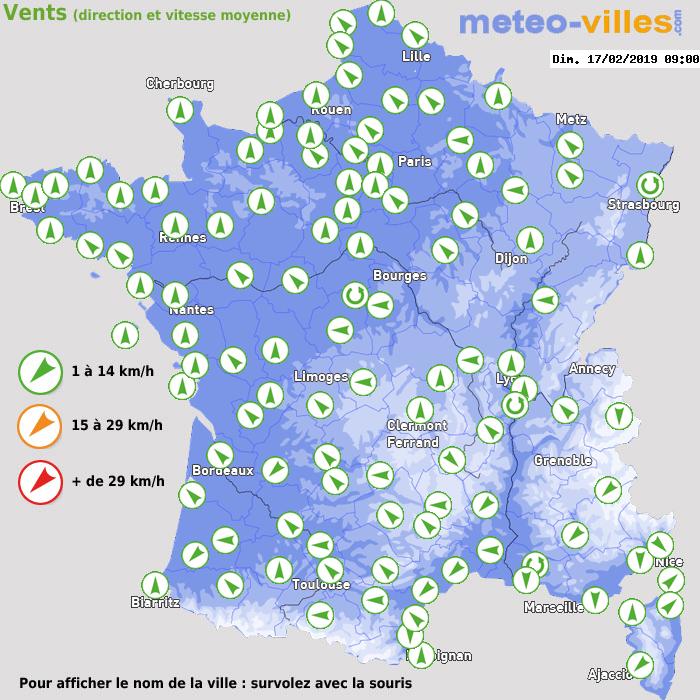 Météo France vent direction