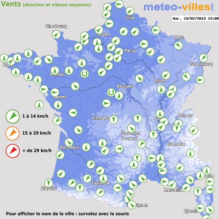 Météo France vent direction