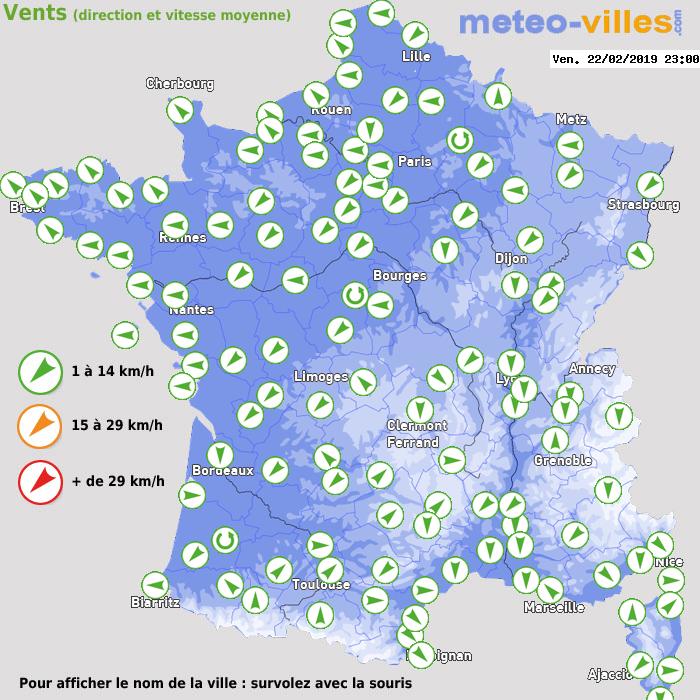 Météo France vent direction