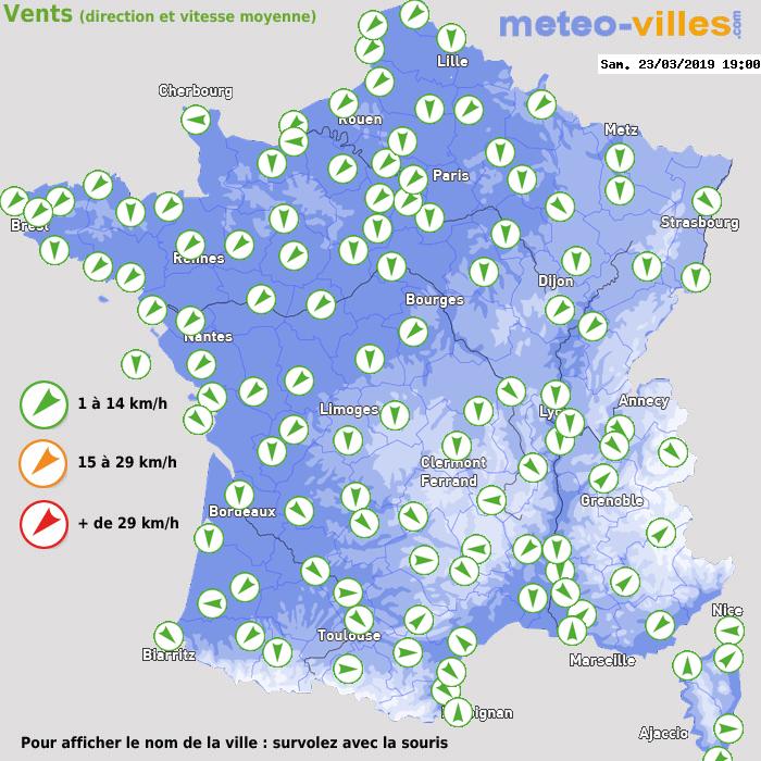 Météo France vent direction
