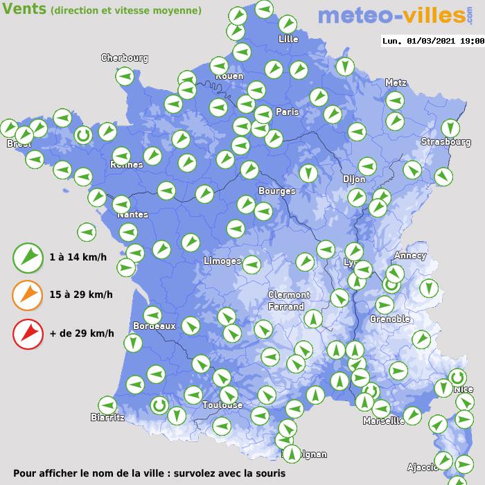 Météo France vent direction