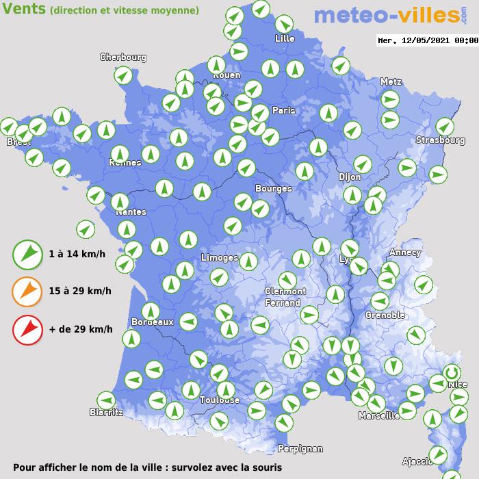 Météo France vent direction