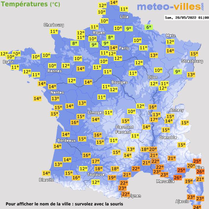 Météo France températures