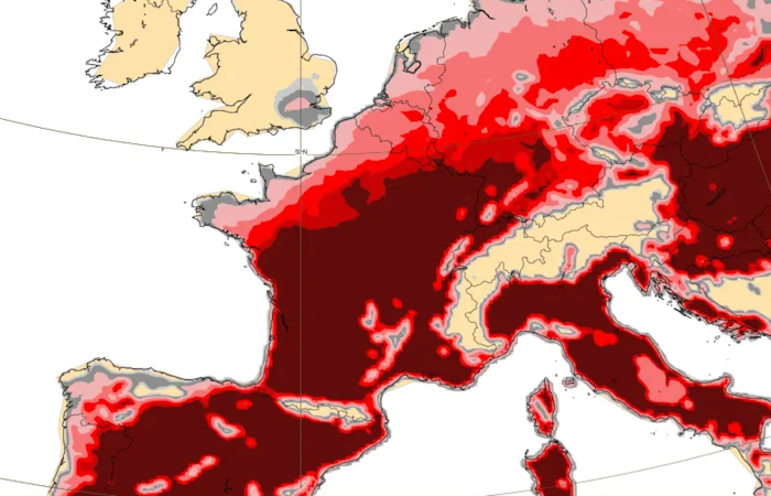 Canicule : jusqu'à 40°C sur les trois-quarts de la France dans les ...